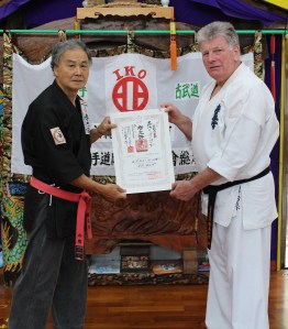 Shihan Lipman with Sensei Hokama, 2011