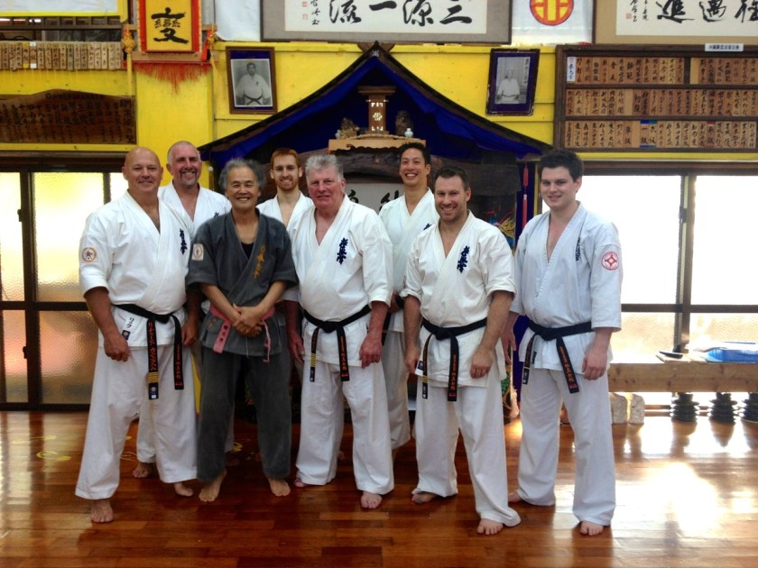 KIMAA tour group photo with Sensei Hokama