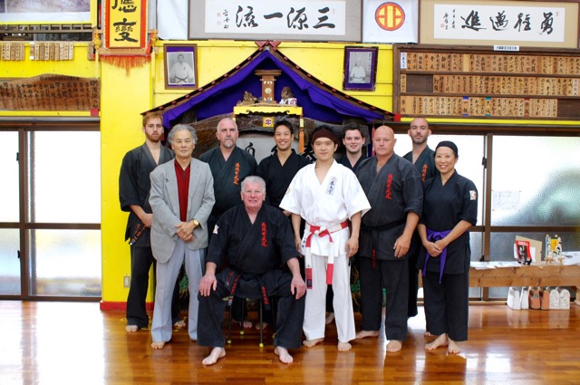 KIMAA tour group with Sensei Hokama and Shihan Ogura