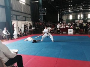 Trish and Amanda perform their Creative Weapons demo.