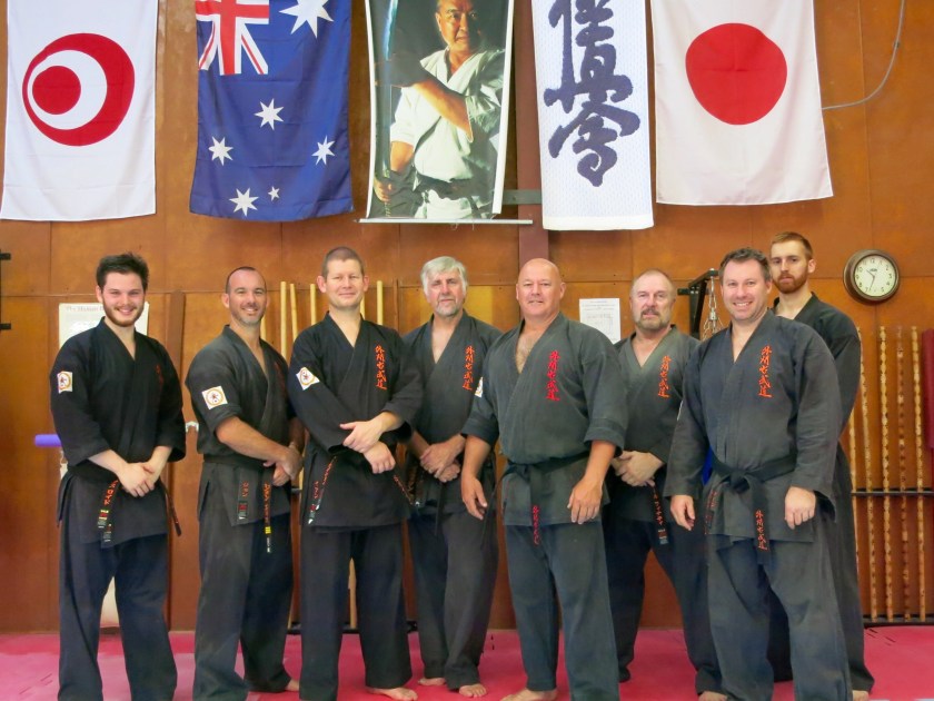 Sempai Alex Lloyd, Sensei Jon Ellis, Sensei Ian Holdaway, Sensei Mark McFadden, Shihan Rick Cunningham, Sensei Paul Finnerty, Sensei Mark Shelmerdine & Sempai James Campbell.