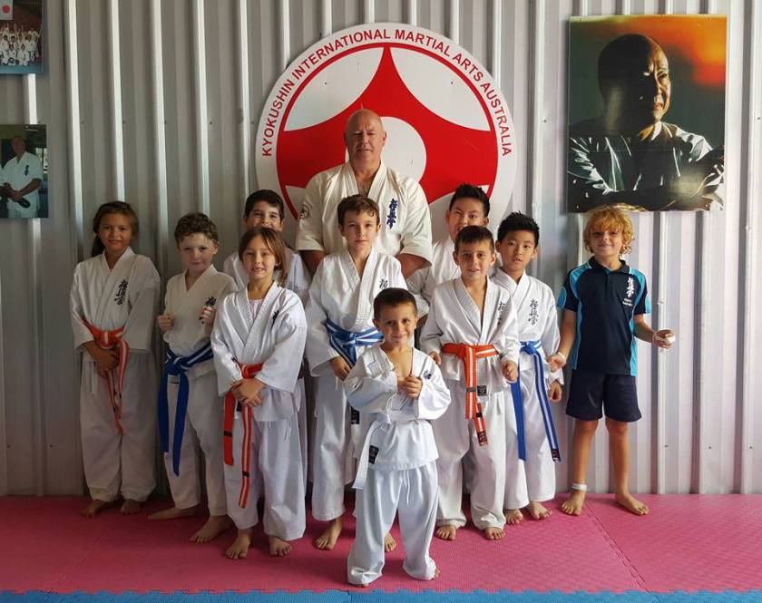Shihan Rick Cunningham with the North Coast Little Lions.