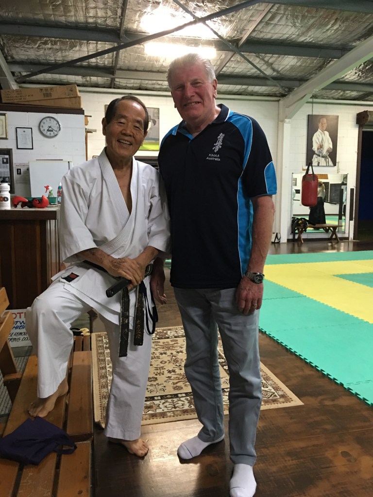 Shihan Lipman with Sensei Matsumoto at his dojo.